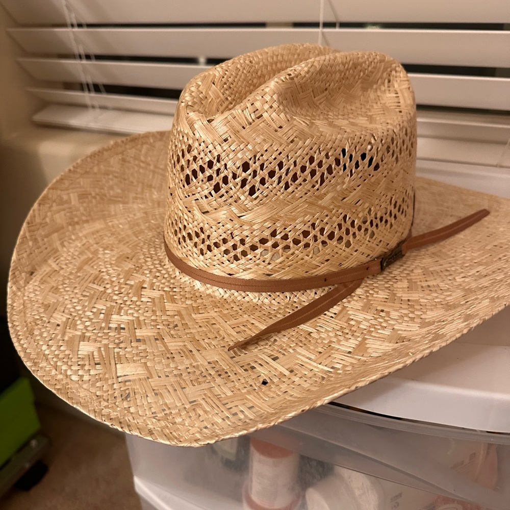American Hat Company Tan Straw Hat for Women 7 1/4